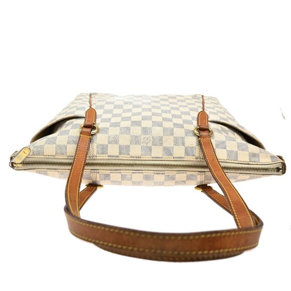 LOUIS VUITTON Logo Totally MM Shoulder Bag Damier Azur Leather WE - Picture 6 of 16